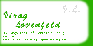 virag lovenfeld business card